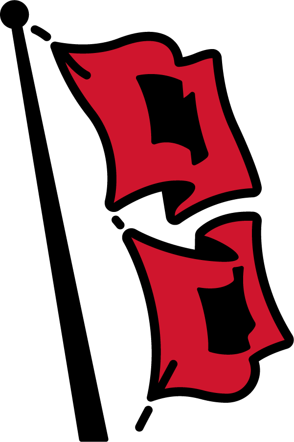 Double red hurricane warning flags